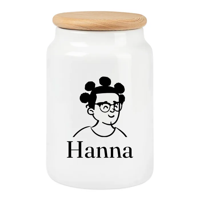 Boîte à biscuits personnalisée au prénom Hanna