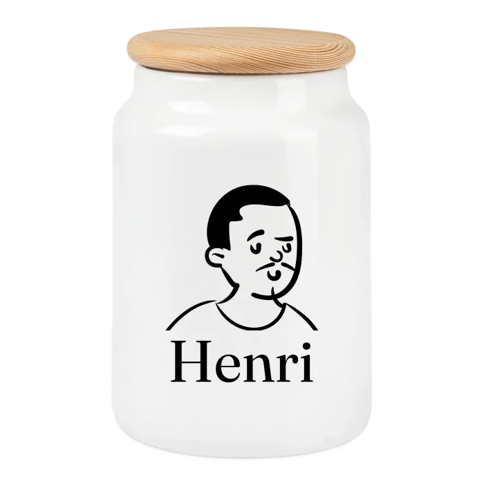 Boîte à biscuits personnalisée au prénom Henri