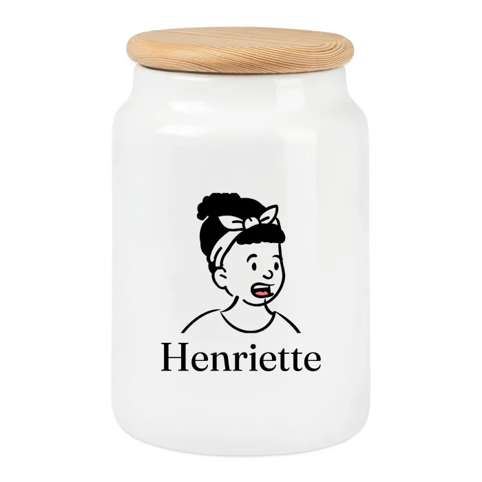 Boîte à biscuits personnalisée au prénom Henriette