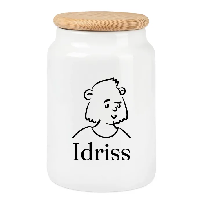 Boîte à biscuits personnalisée au prénom Idriss