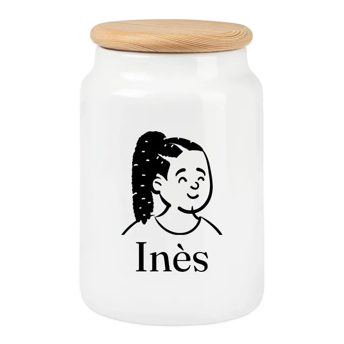 Boîte à biscuits personnalisée au prénom Inès