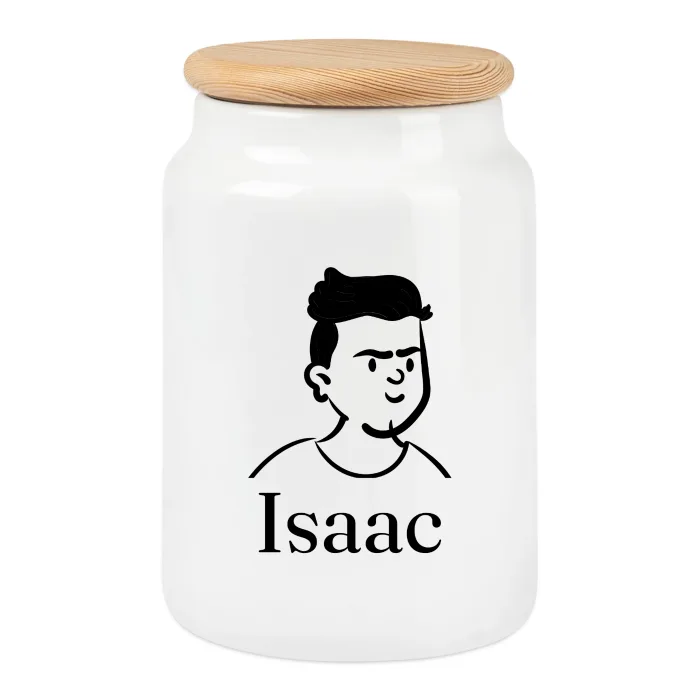 Boîte à biscuits personnalisée au prénom Isaac