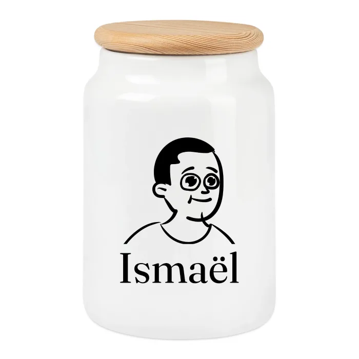 Boîte à biscuits personnalisée au prénom Ismaël
