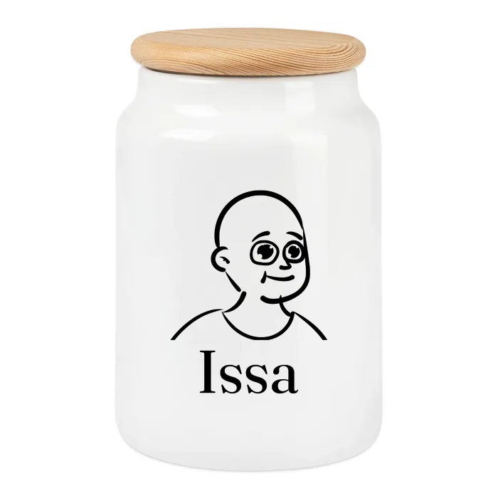 Boîte à biscuits personnalisée au prénom Issa