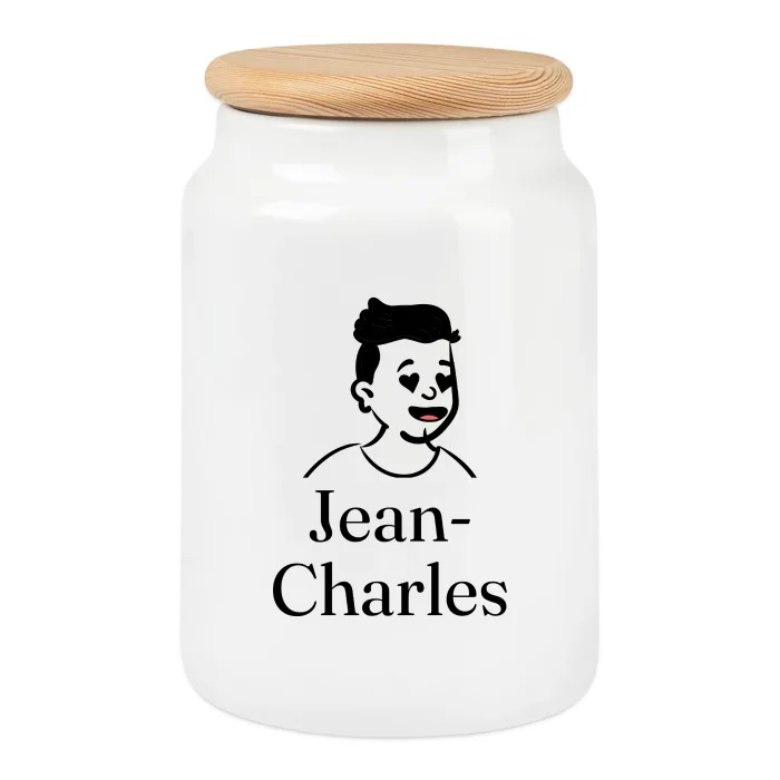 Boîte à biscuits personnalisée au prénom Jean-Charles