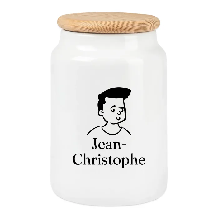 Boîte à biscuits personnalisée au prénom Jean-Christophe
