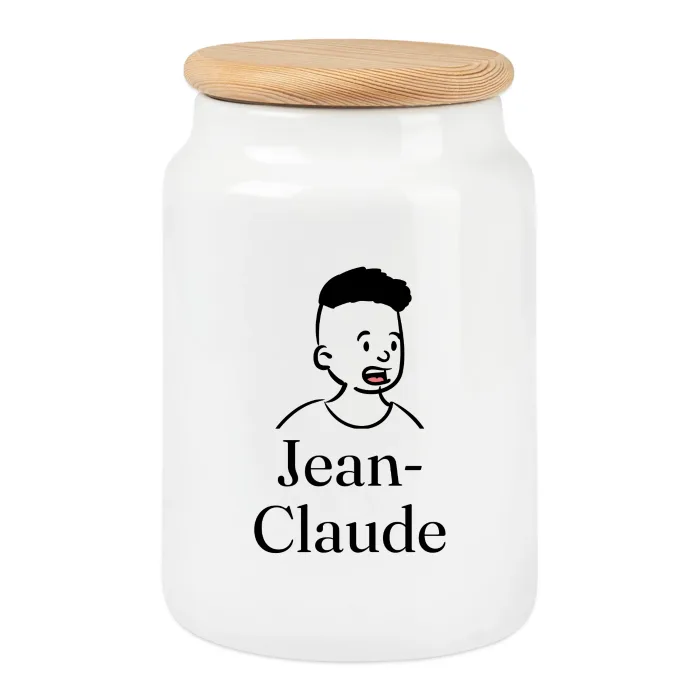 Boîte à biscuits personnalisée au prénom Jean-Claude