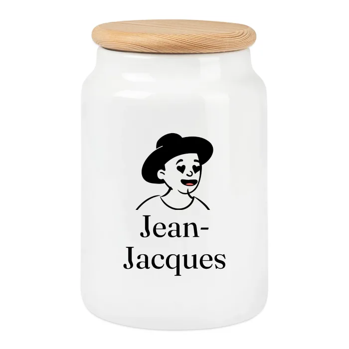 Boîte à biscuits personnalisée au prénom Jean-Jacques
