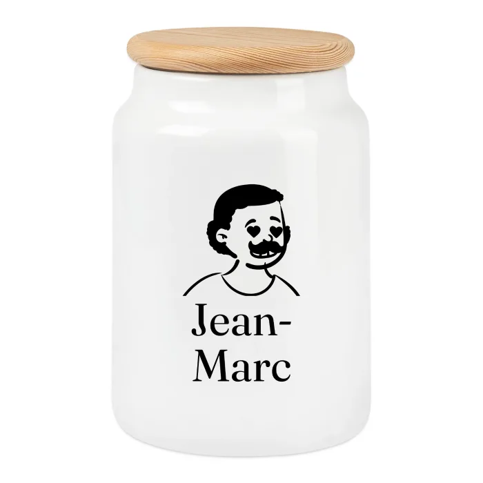 Boîte à biscuits personnalisée au prénom Jean-Marc