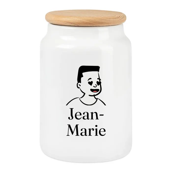 Boîte à biscuits personnalisée au prénom Jean-Marie