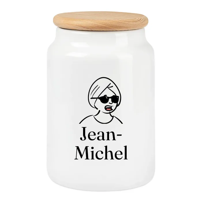 Boîte à biscuits personnalisée au prénom Jean-Michel