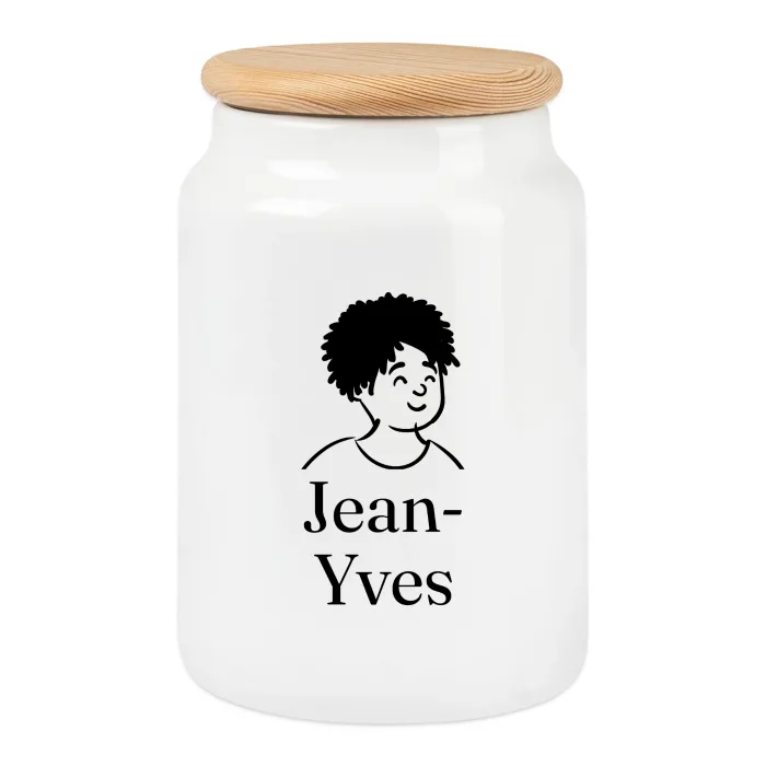 Boîte à biscuits personnalisée au prénom Jean-Yves