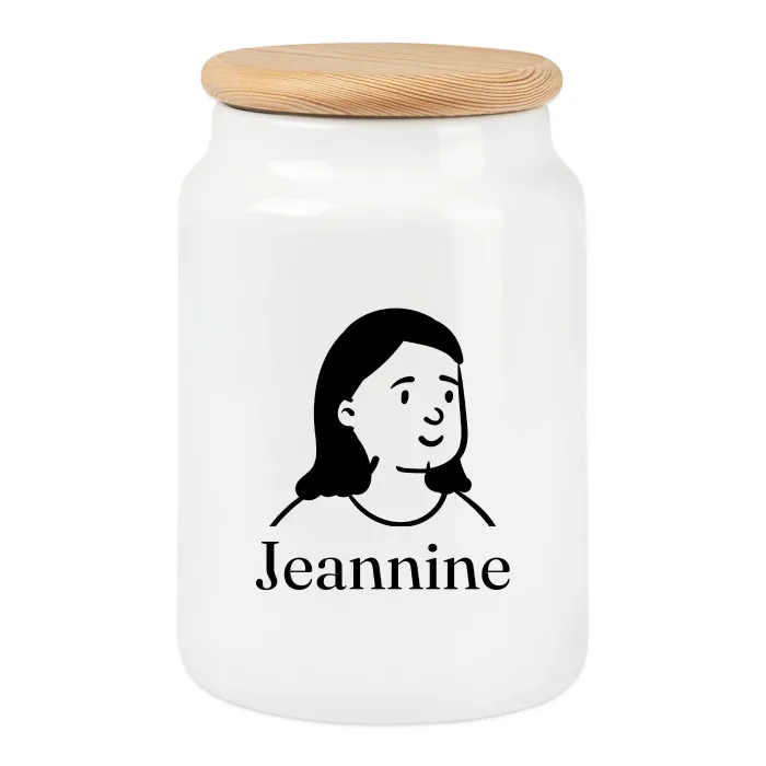 Boîte à biscuits personnalisée au prénom Jeannine