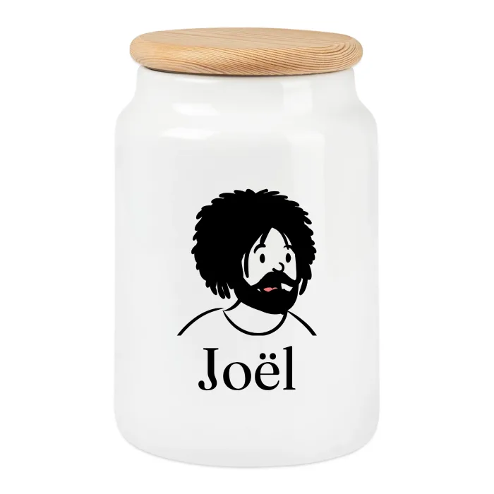 Boîte à biscuits personnalisée au prénom Joël