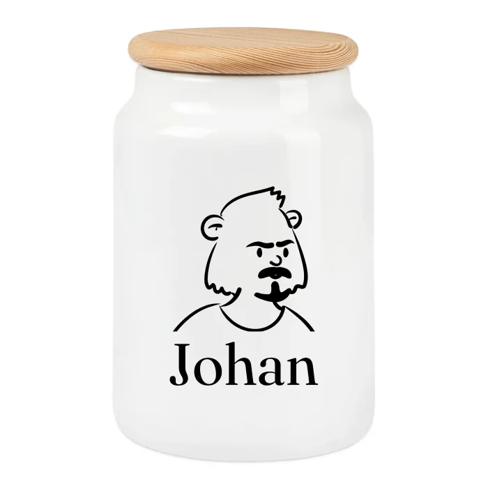 Boîte à biscuits personnalisée au prénom Johan