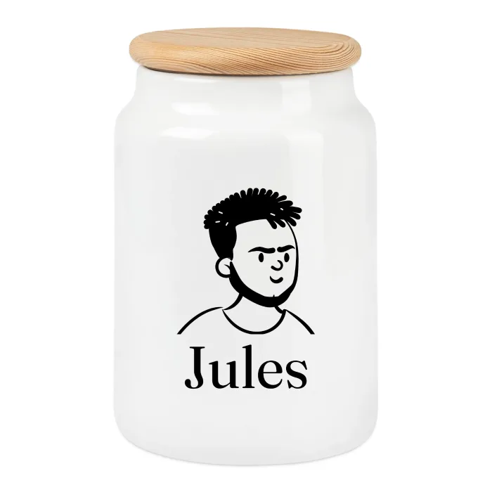 Boîte à biscuits personnalisée au prénom Jules