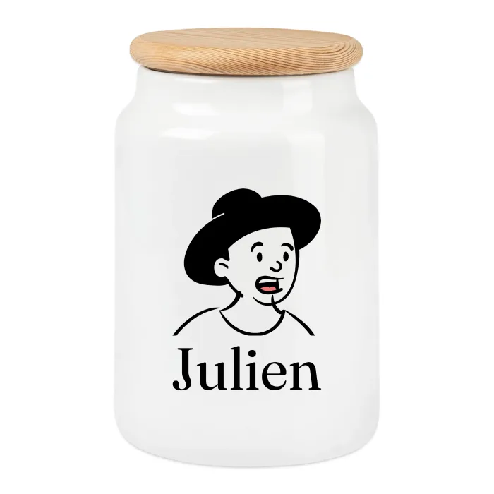 Boîte à biscuits personnalisée au prénom Julien