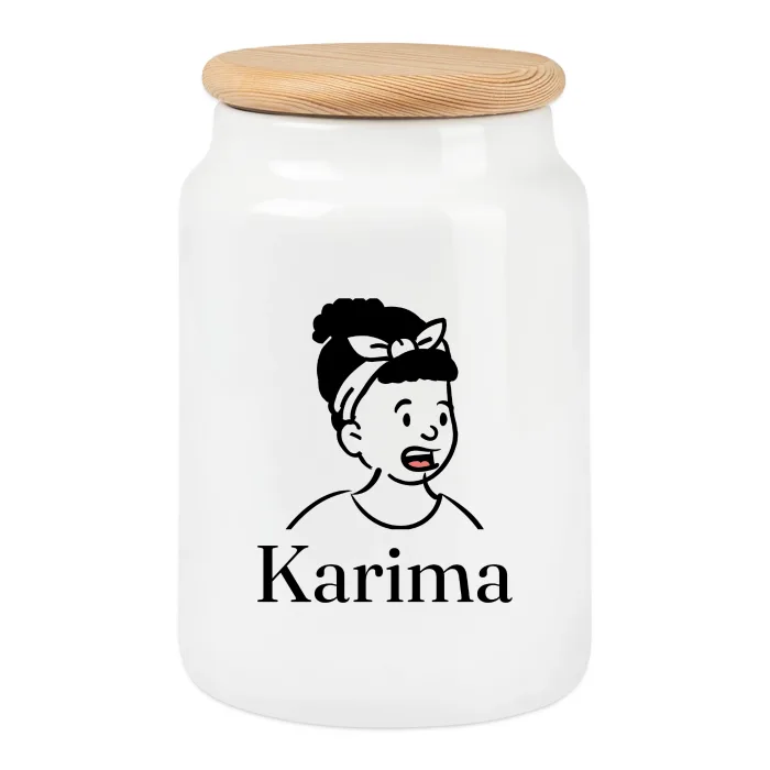 Boîte à biscuits personnalisée au prénom Karima