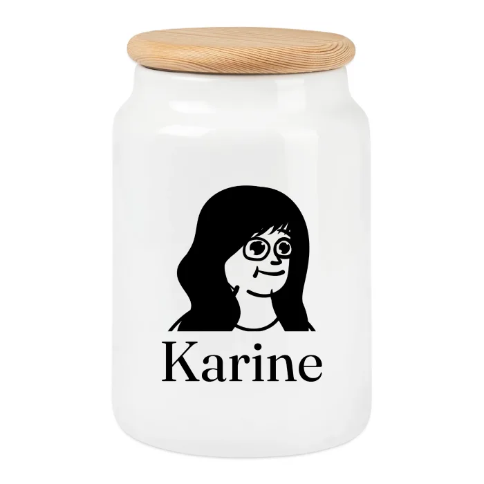 Boîte à biscuits personnalisée au prénom Karine