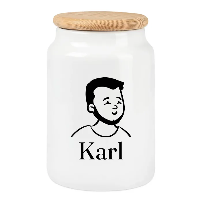 Boîte à biscuits personnalisée au prénom Karl