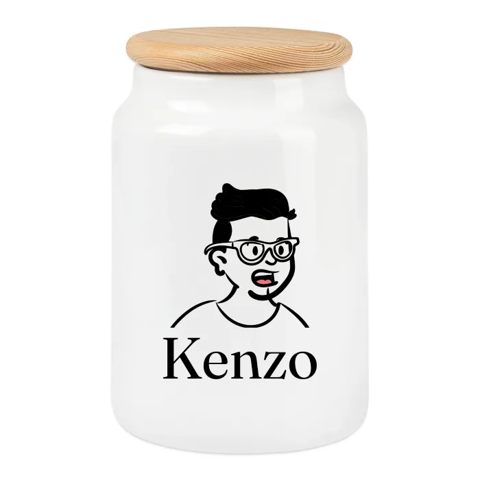 Boîte à biscuits personnalisée au prénom Kenzo
