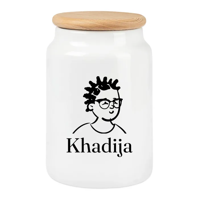 Boîte à biscuits personnalisée au prénom Khadija