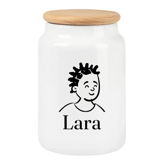 Boîte à biscuits personnalisée au prénom Lara