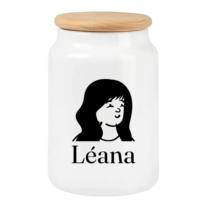 Boîte à biscuits personnalisée au prénom Léana