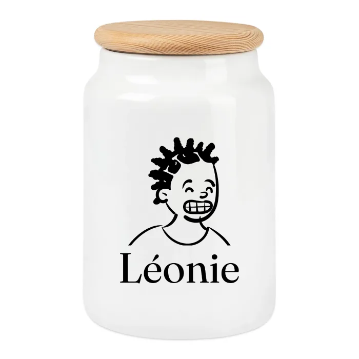 Boîte à biscuits personnalisée au prénom Léonie