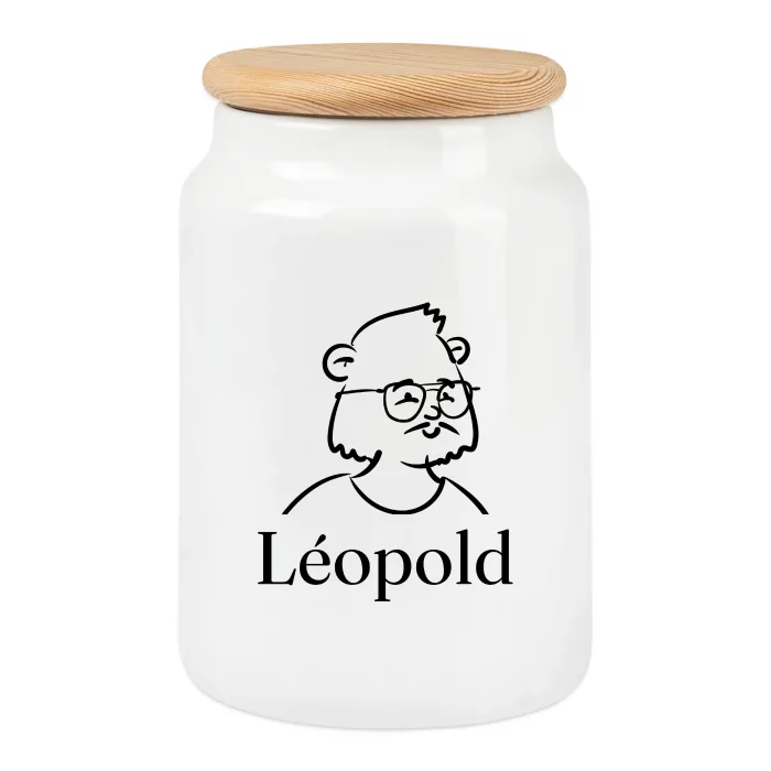Boîte à biscuits personnalisée au prénom Léopold