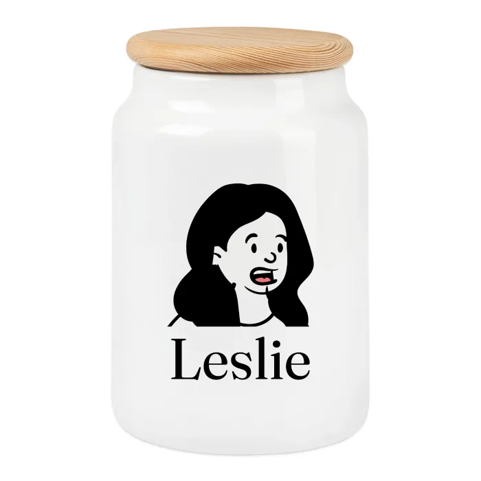 Boîte à biscuits personnalisée au prénom Leslie