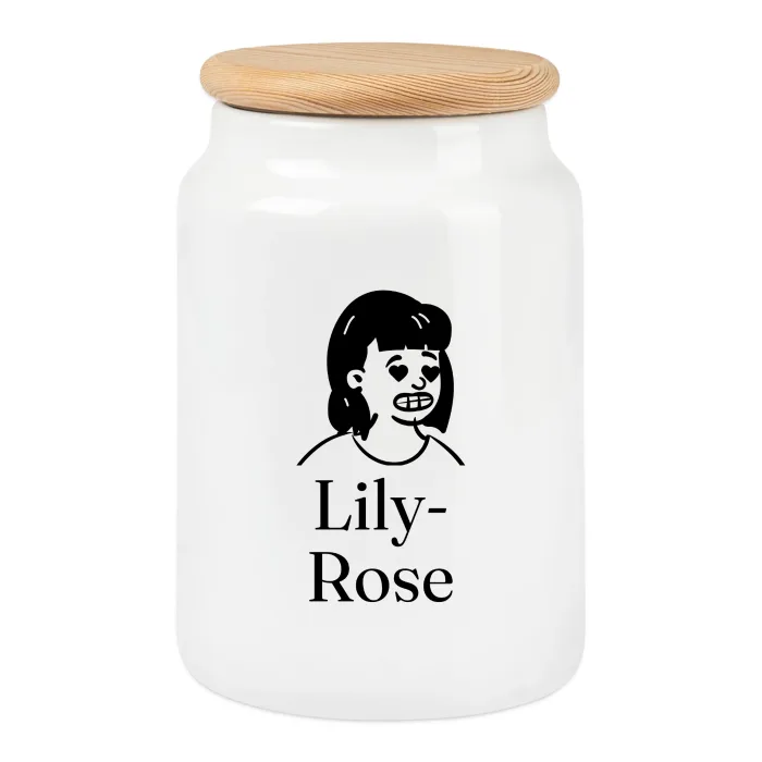 Boîte à biscuits personnalisée au prénom Lily-Rose