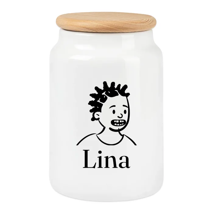 Boîte à biscuits personnalisée au prénom Lina