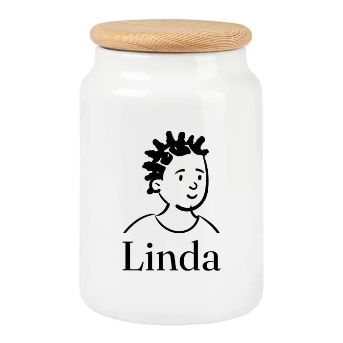 Boîte à biscuits personnalisée au prénom Linda