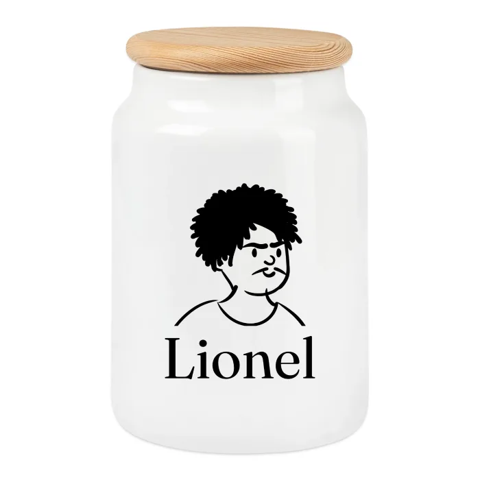 Boîte à biscuits personnalisée au prénom Lionel