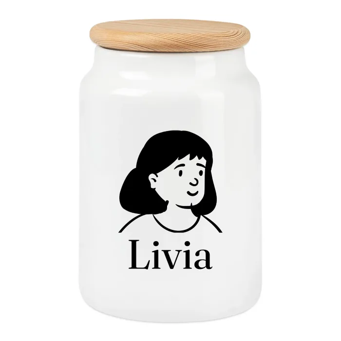 Boîte à biscuits personnalisée au prénom Livia