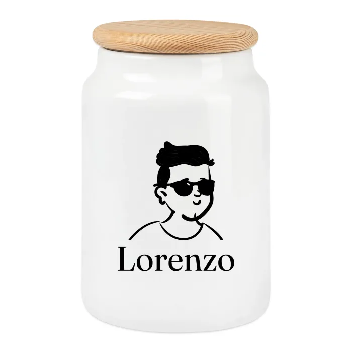 Boîte à biscuits personnalisée au prénom Lorenzo