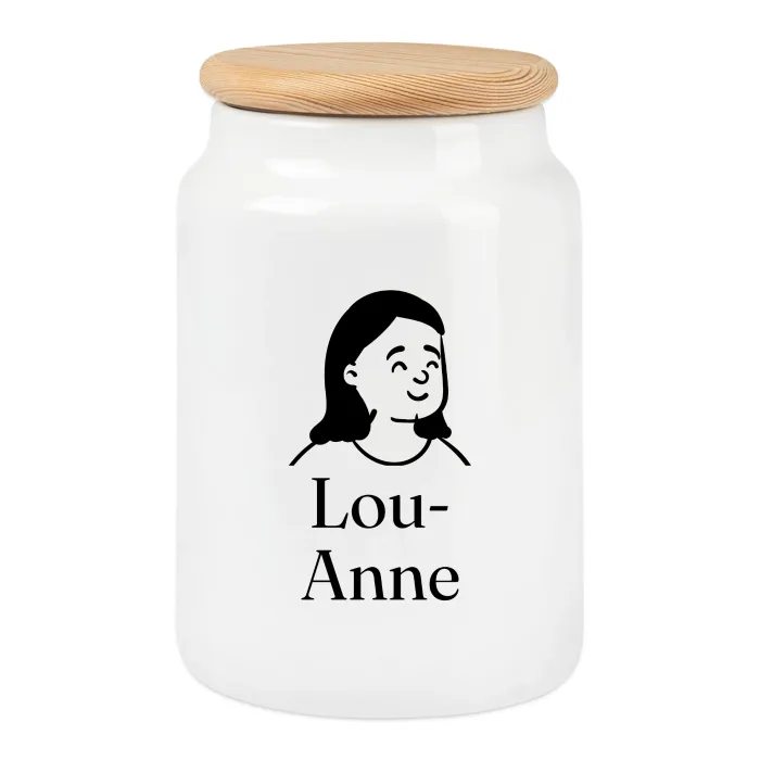Boîte à biscuits personnalisée au prénom Lou-Anne