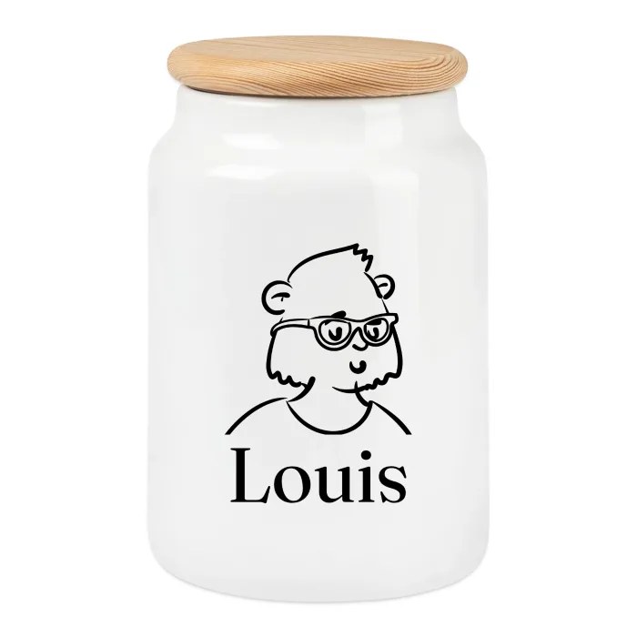 Boîte à biscuits personnalisée au prénom Louis
