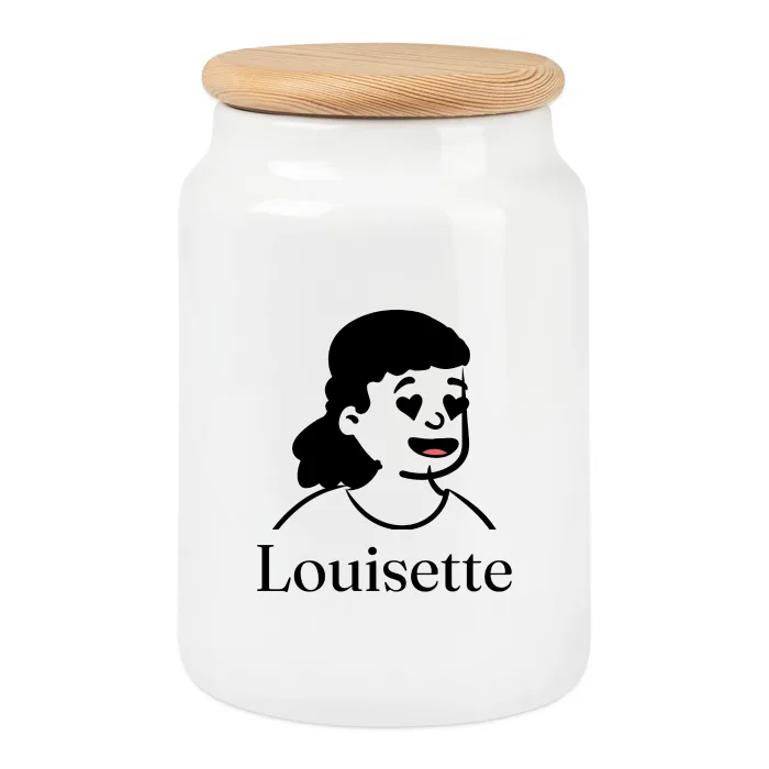 Boîte à biscuits personnalisée au prénom Louisette
