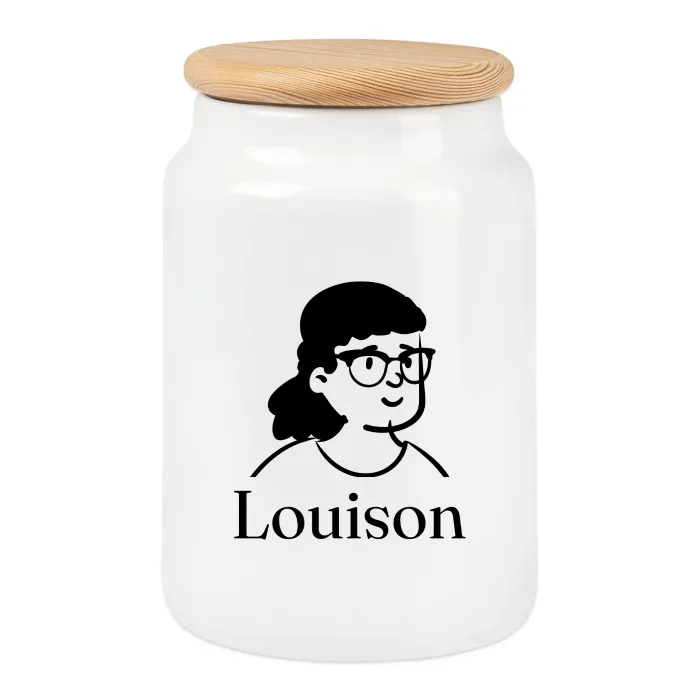 Boîte à biscuits personnalisée au prénom Louison
