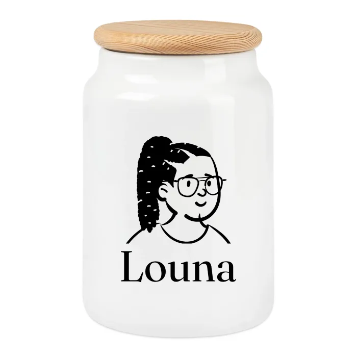 Boîte à biscuits personnalisée au prénom Louna