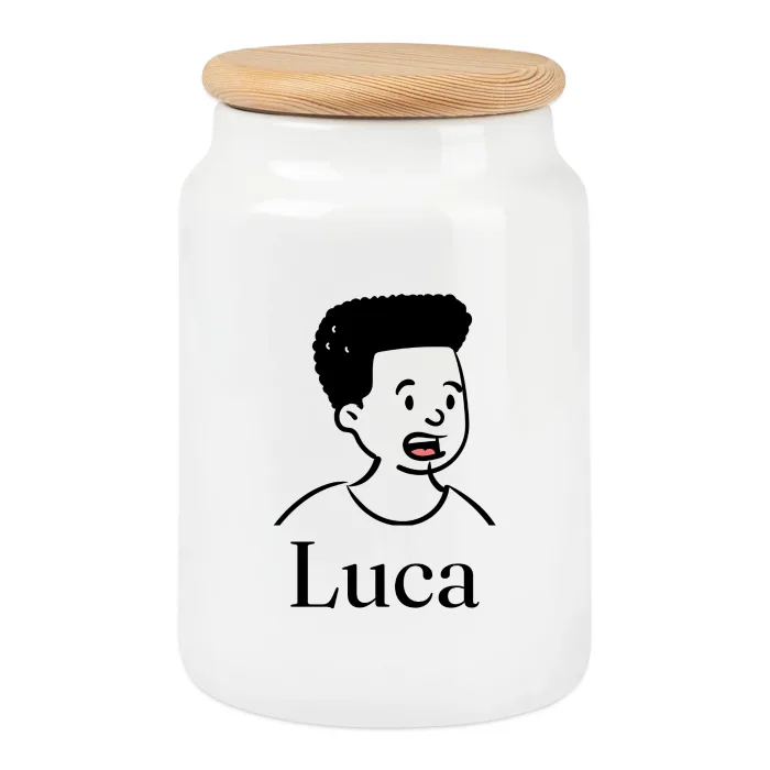 Boîte à biscuits personnalisée au prénom Luca