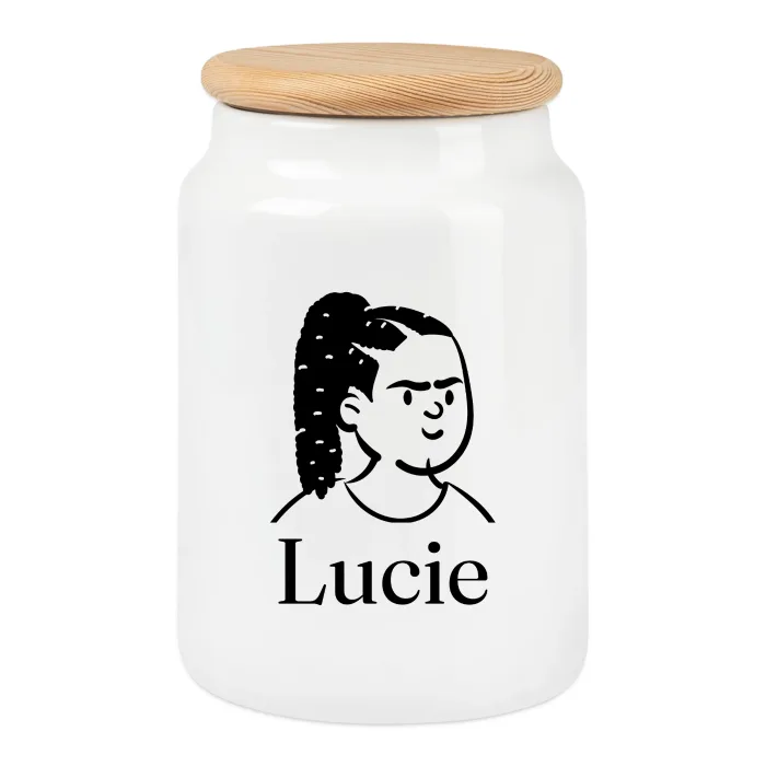 Boîte à biscuits personnalisée au prénom Lucie