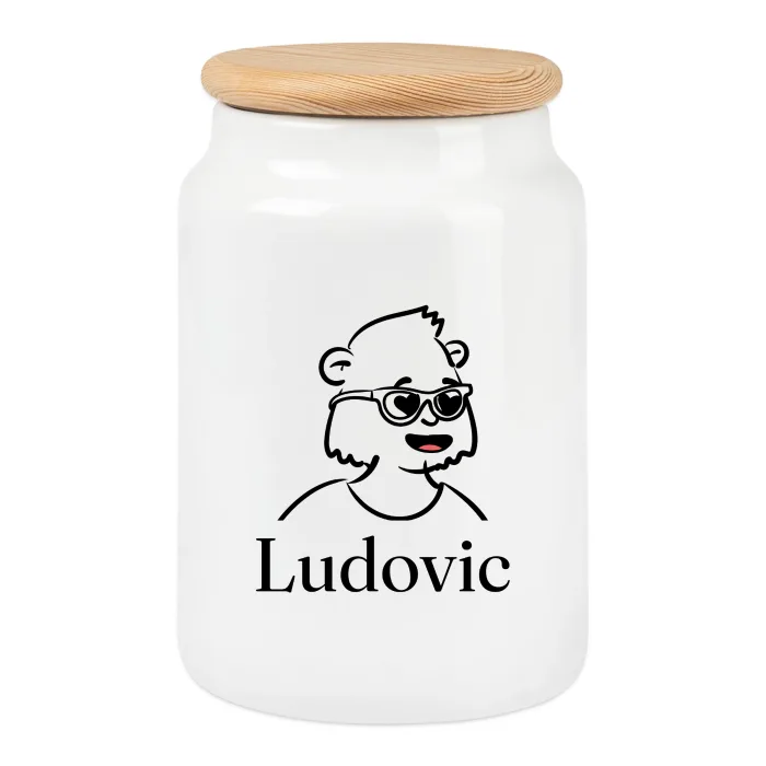 Boîte à biscuits personnalisée au prénom Ludovic