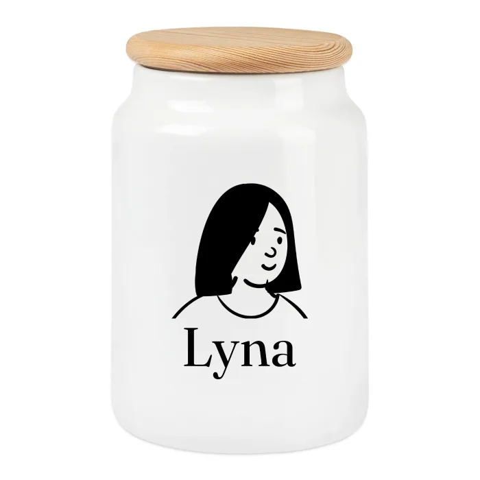 Boîte à biscuits personnalisée au prénom Lyna