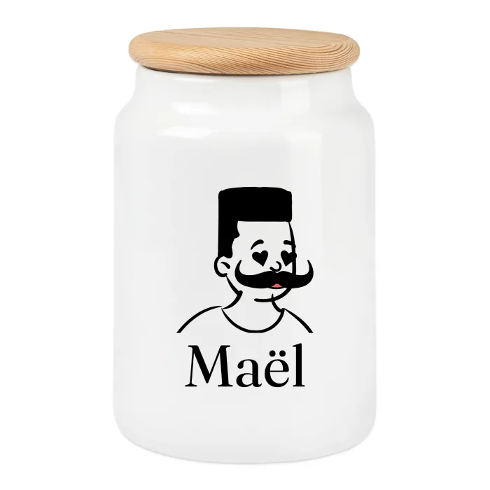 Boîte à biscuits personnalisée au prénom Maël