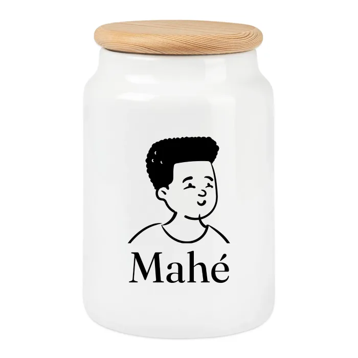 Boîte à biscuits personnalisée au prénom Mahé