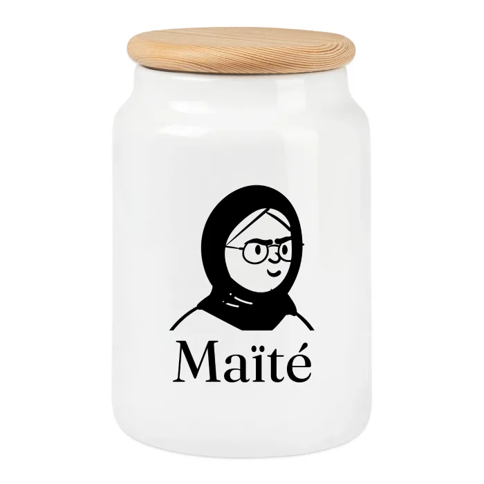Boîte à biscuits personnalisée au prénom Maïté