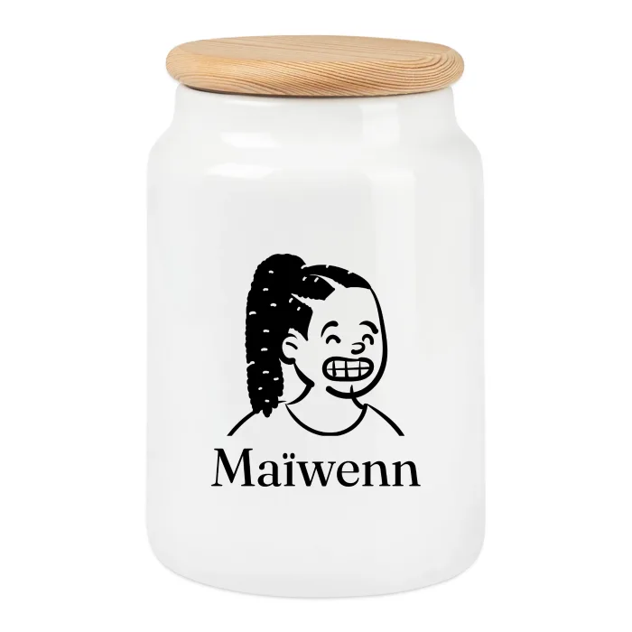 Boîte à biscuits personnalisée au prénom Maïwenn